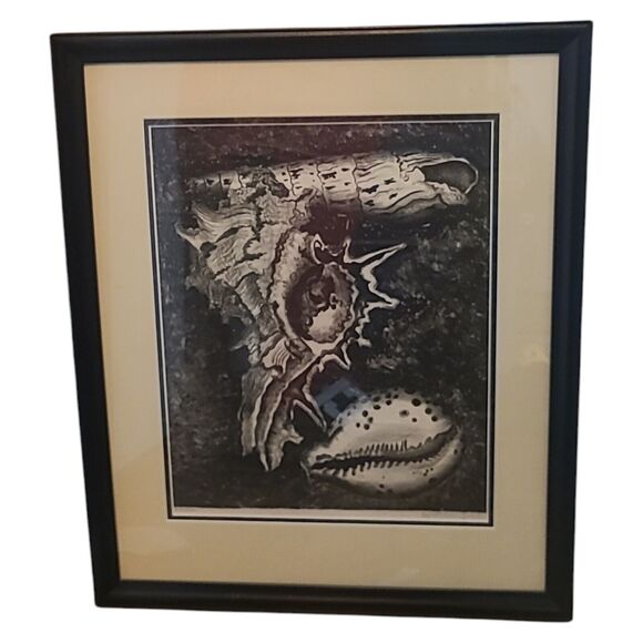 "Shells"‎ Joseph Polley Paine Listed Artist Painting 12x14.5" Framed 17x21.5" - Picture 10 of 13
